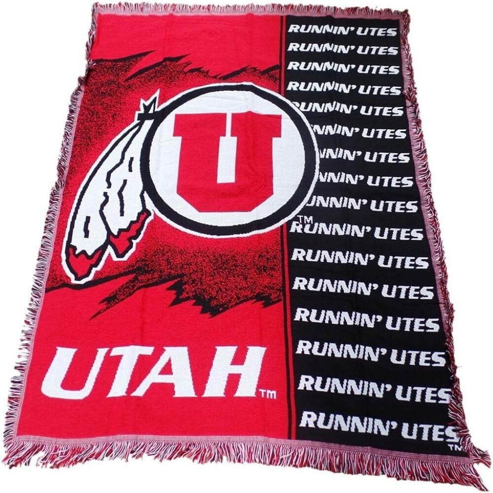 The Northwest Company Utah Utes Triple Woven 48" x 60" Jagger Blanket/Throw - NW